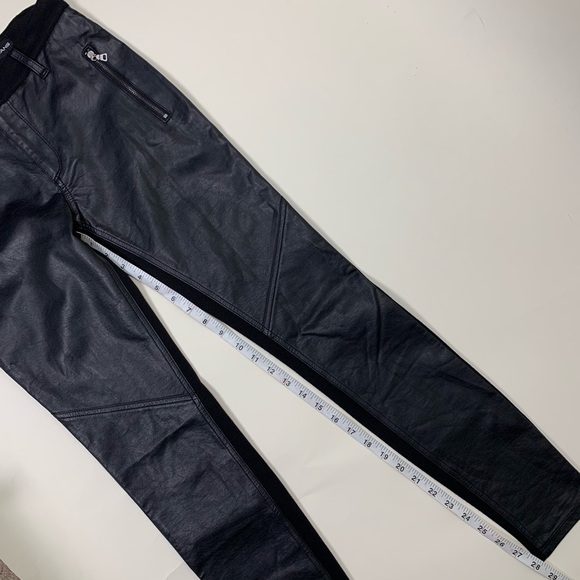 DKNY black pants with faux leather - Picture 4 of 8